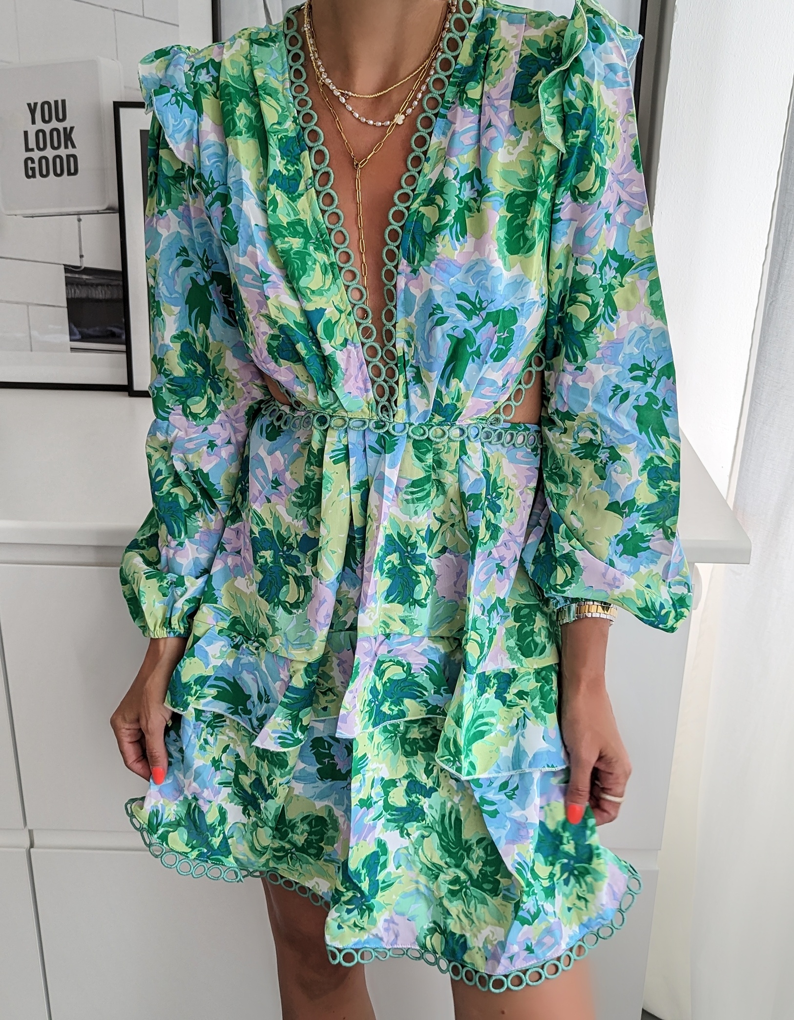 kurzes Kleid SMARAGD – grün SALE