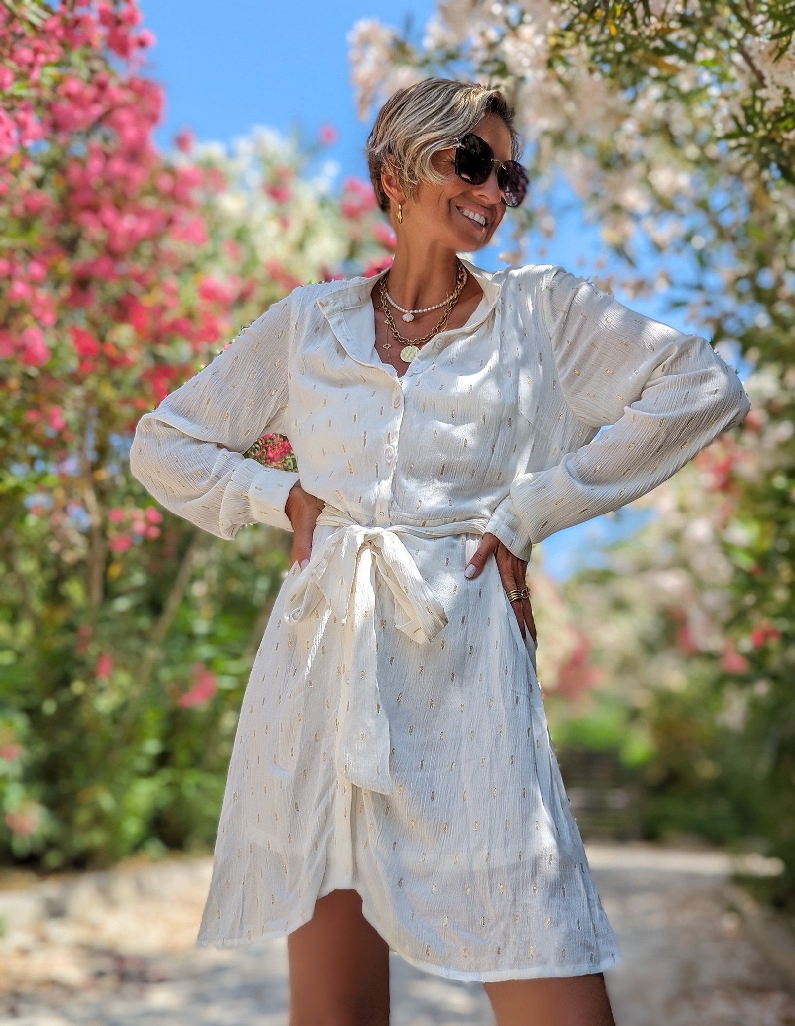 Blusenkleid PRETTY ANGEL – weiss SALE