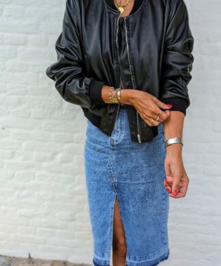 Bomber Lederjacke GUILTY – black