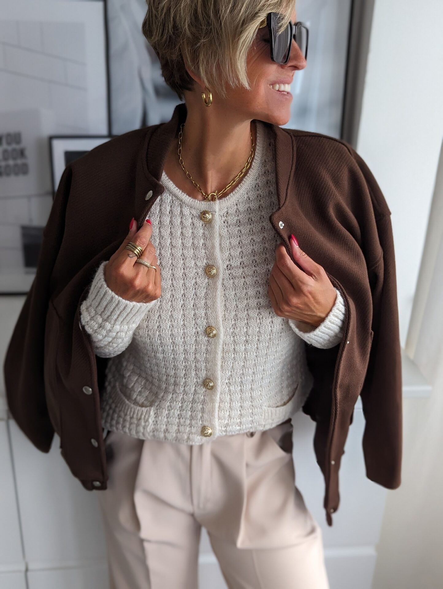 Strickcardigan mit Knöpfen HIGH SOCIETY – versch. Farben