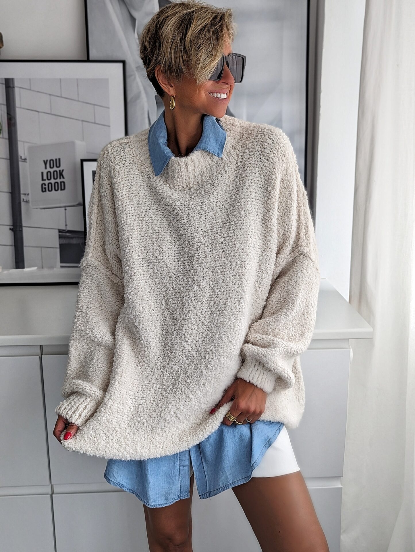Oversize Strickpullover BARROW – versch. Farben