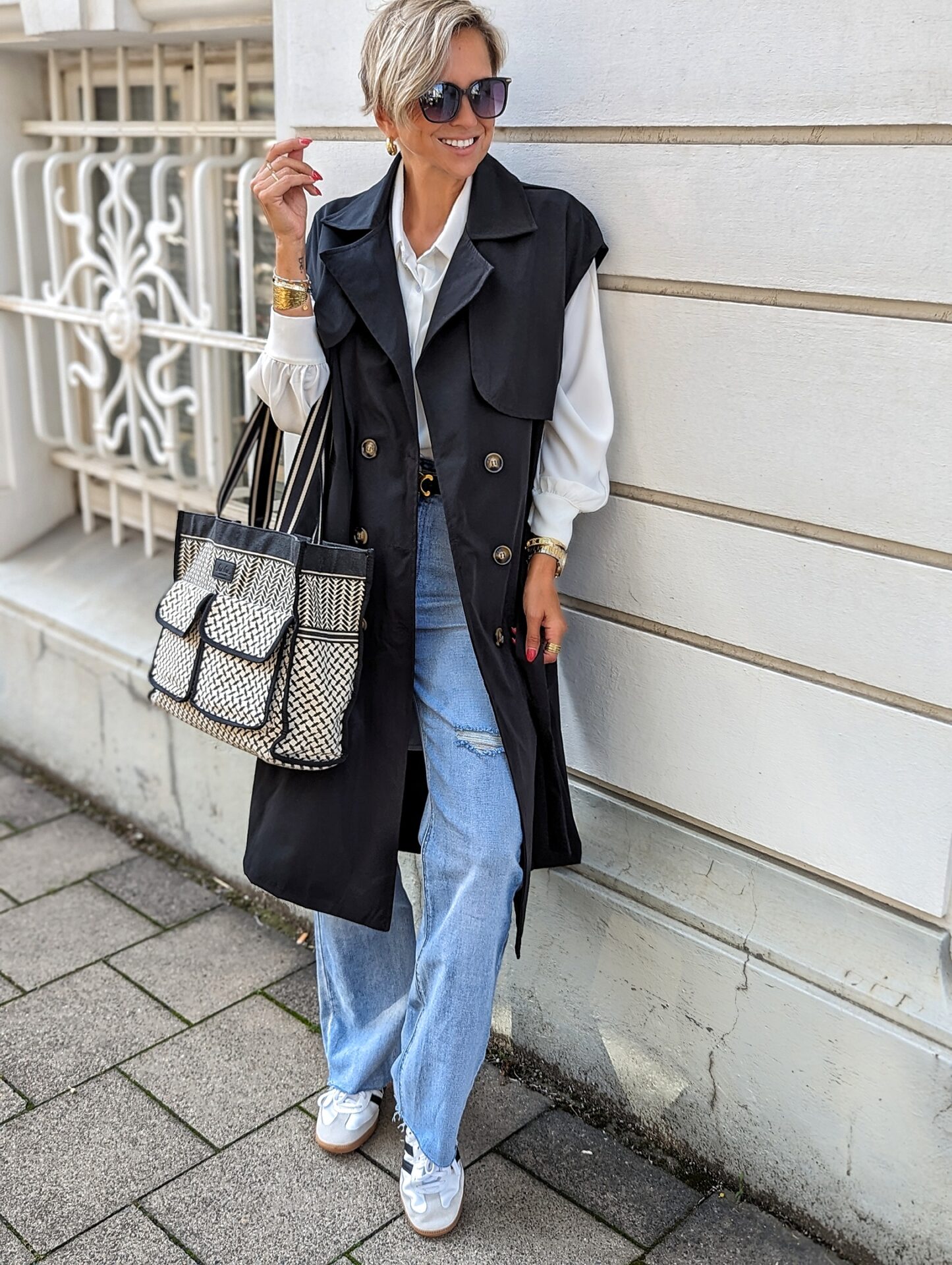 leichte TRENCH WESTE – versch. Farben