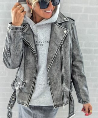 Oversize Lederjacke HOUSTON – vintage black