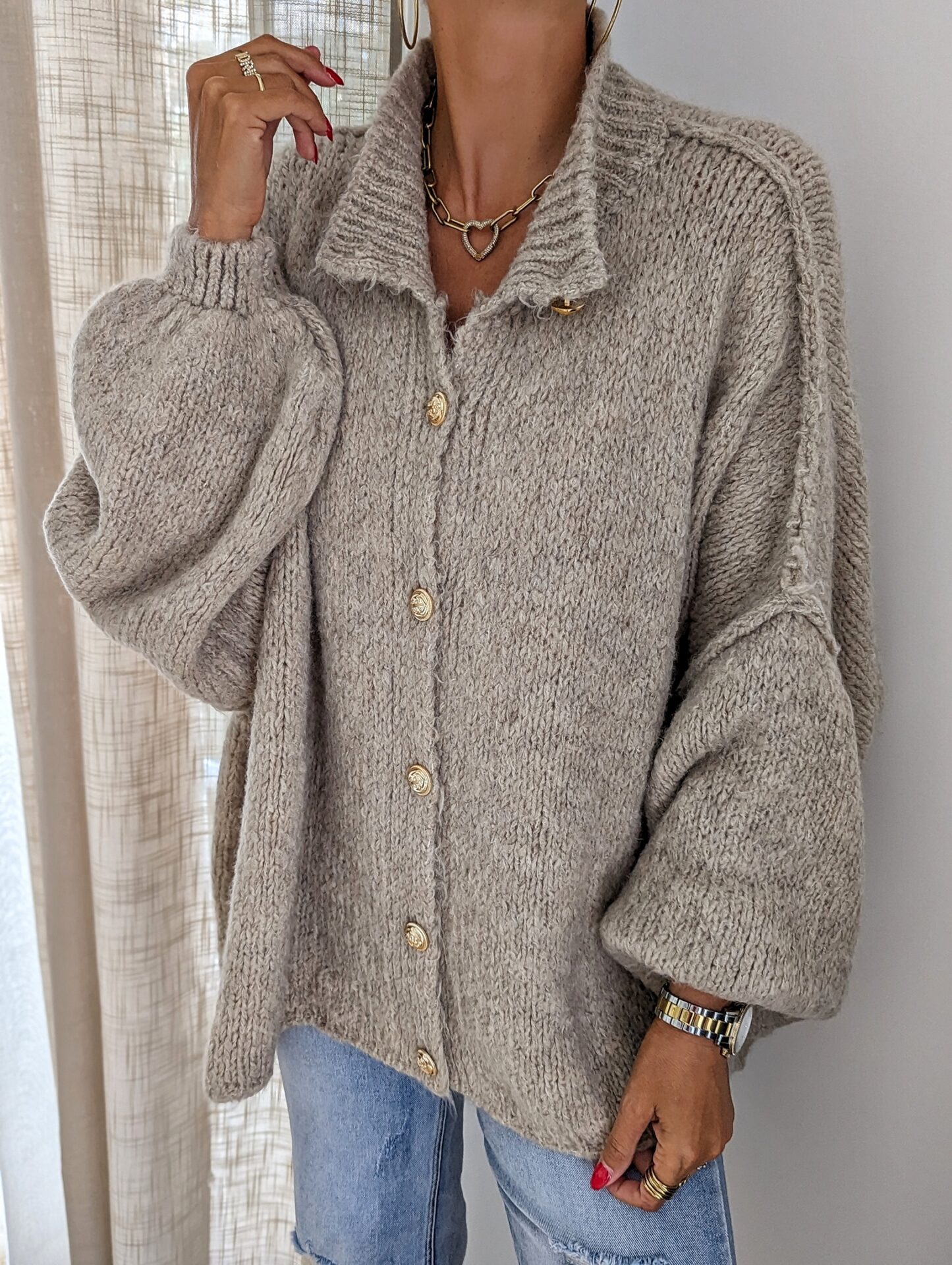 Oversize Cardigan SPRING IS COMING  – versch. Farben