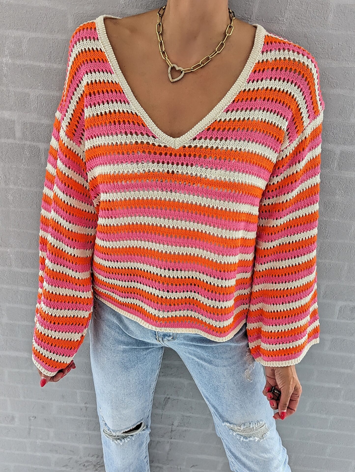Lochstrickpullover POMELO