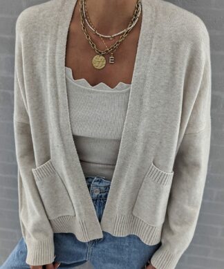 Feinstrickcardigan CLASSIC DAY – beige
