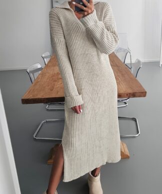 Strickkleid WARM UP – versch. Farben