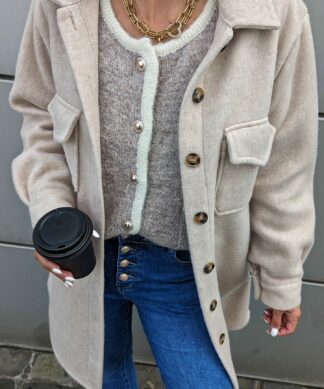 Cardigan BANQUET – taupe PREORDER