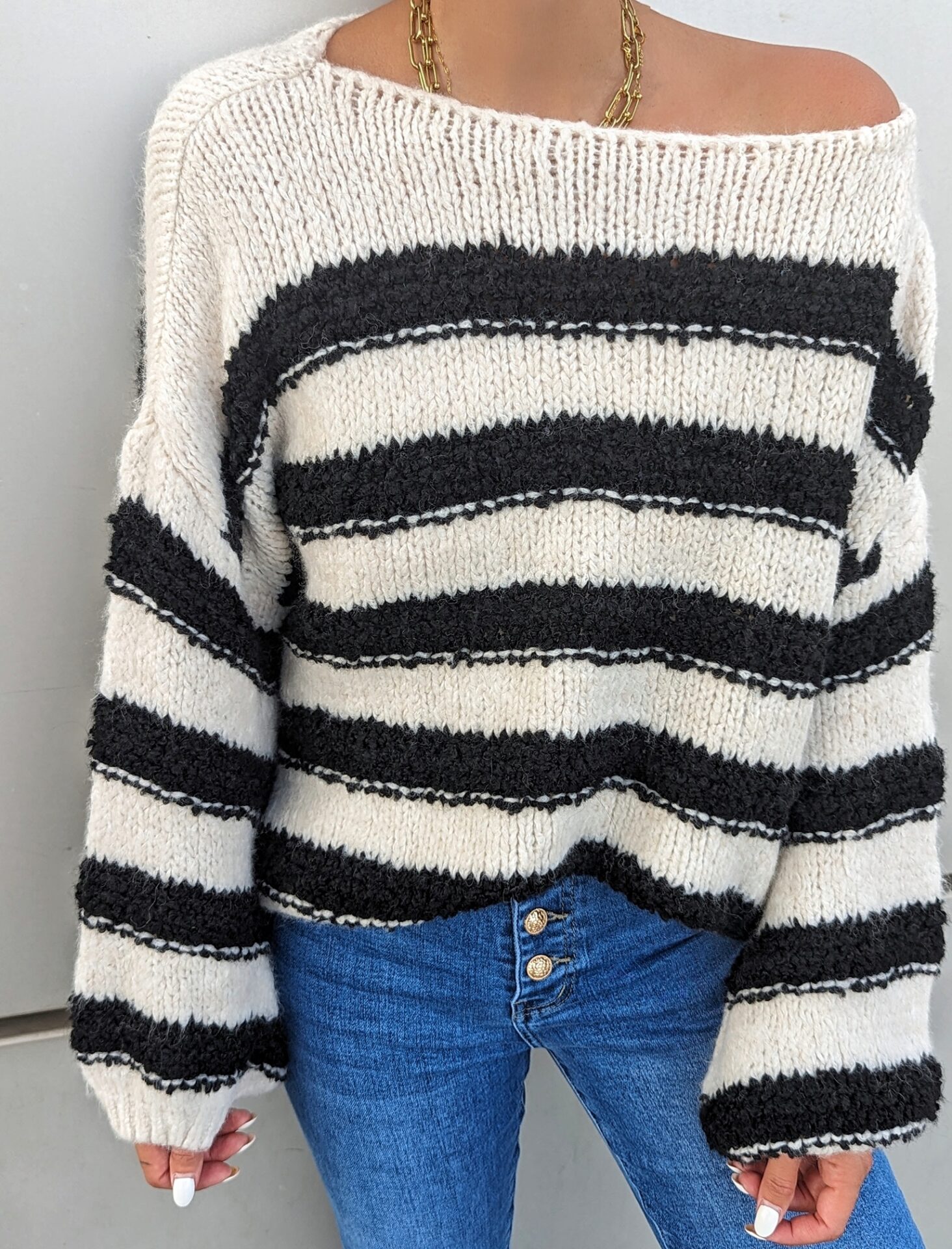 Strickpullover BLACK AND WHITE