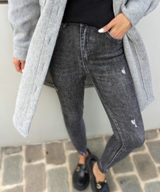 Skinny Jeans TIGHT AND HIGH – dark grey destroyed