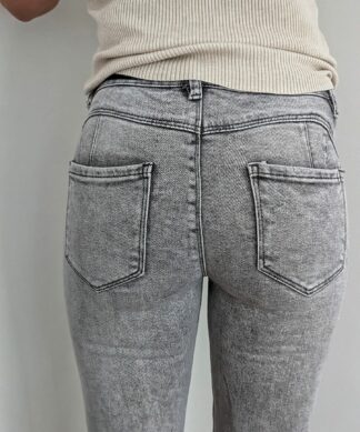 Skinny Jeans MID HIGH- clean light grey