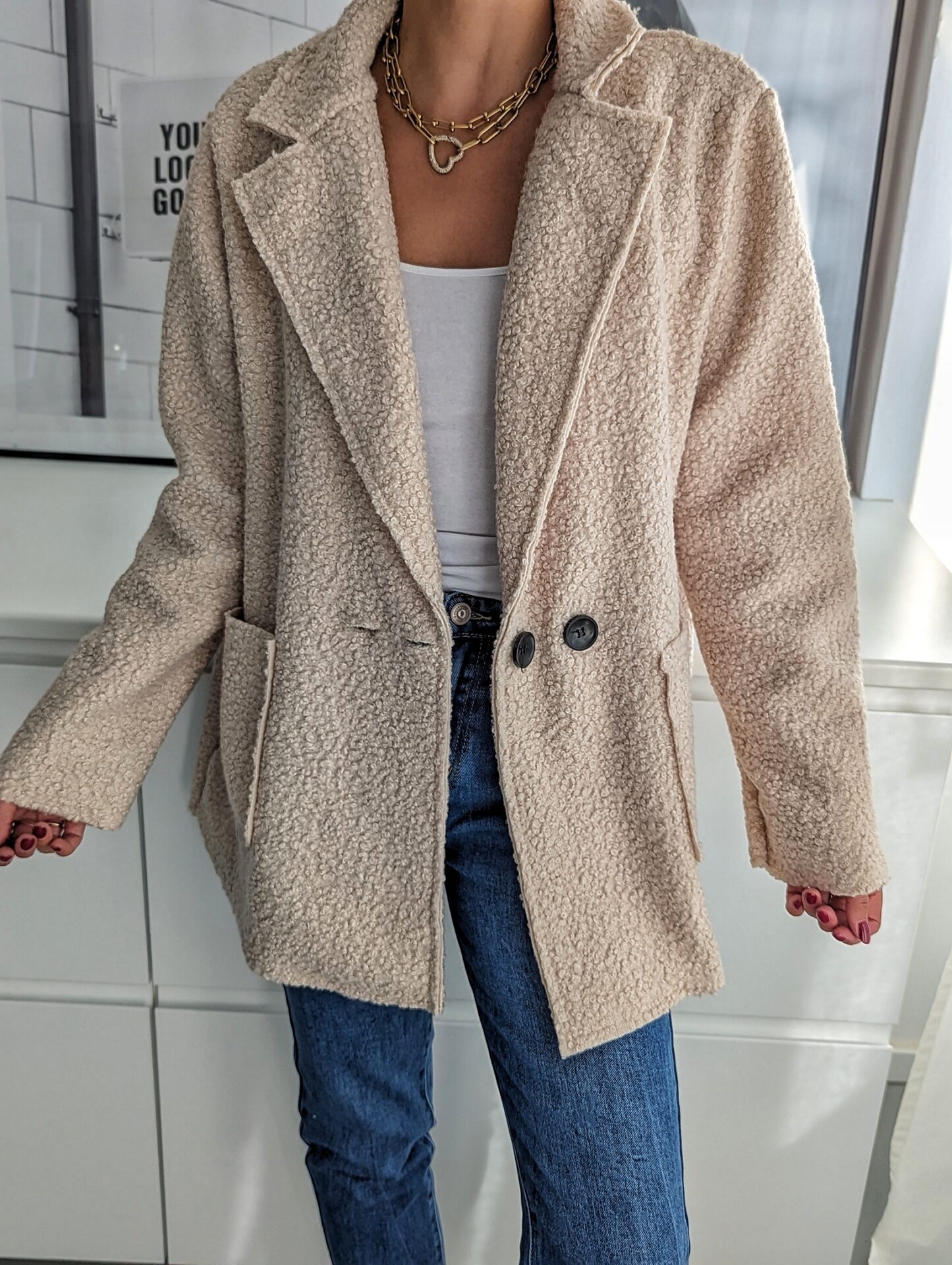 Jacke WOOLY – beige