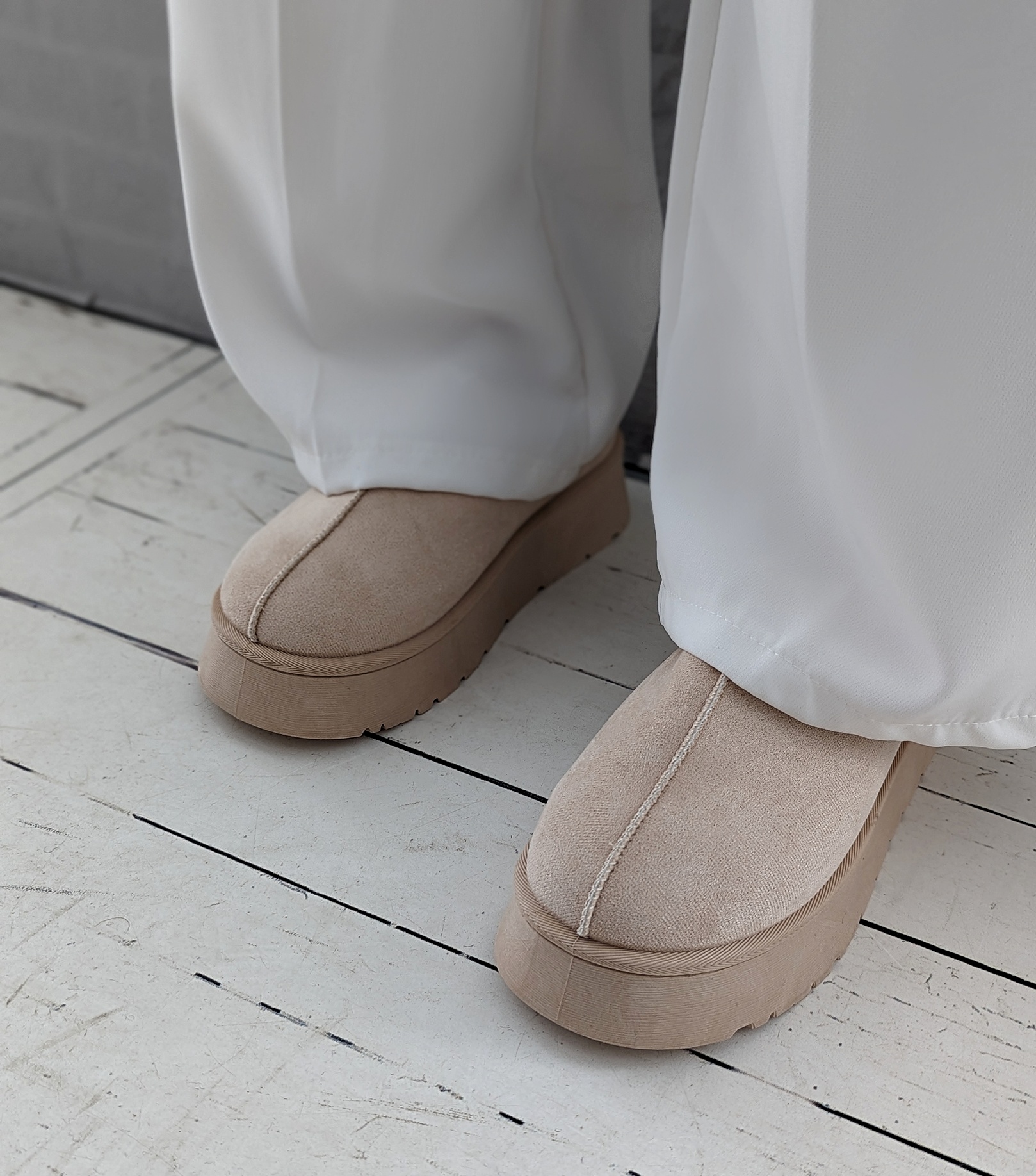 Slipboots SYDNEY PLATFORM  – creme