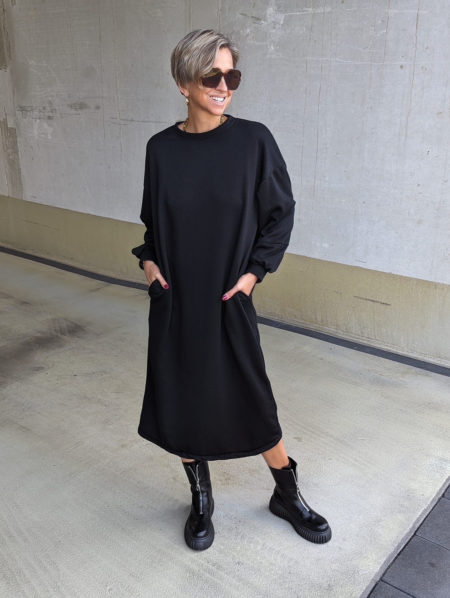 Sweatkleid KEEP IT SIMPLE – versch. Farben