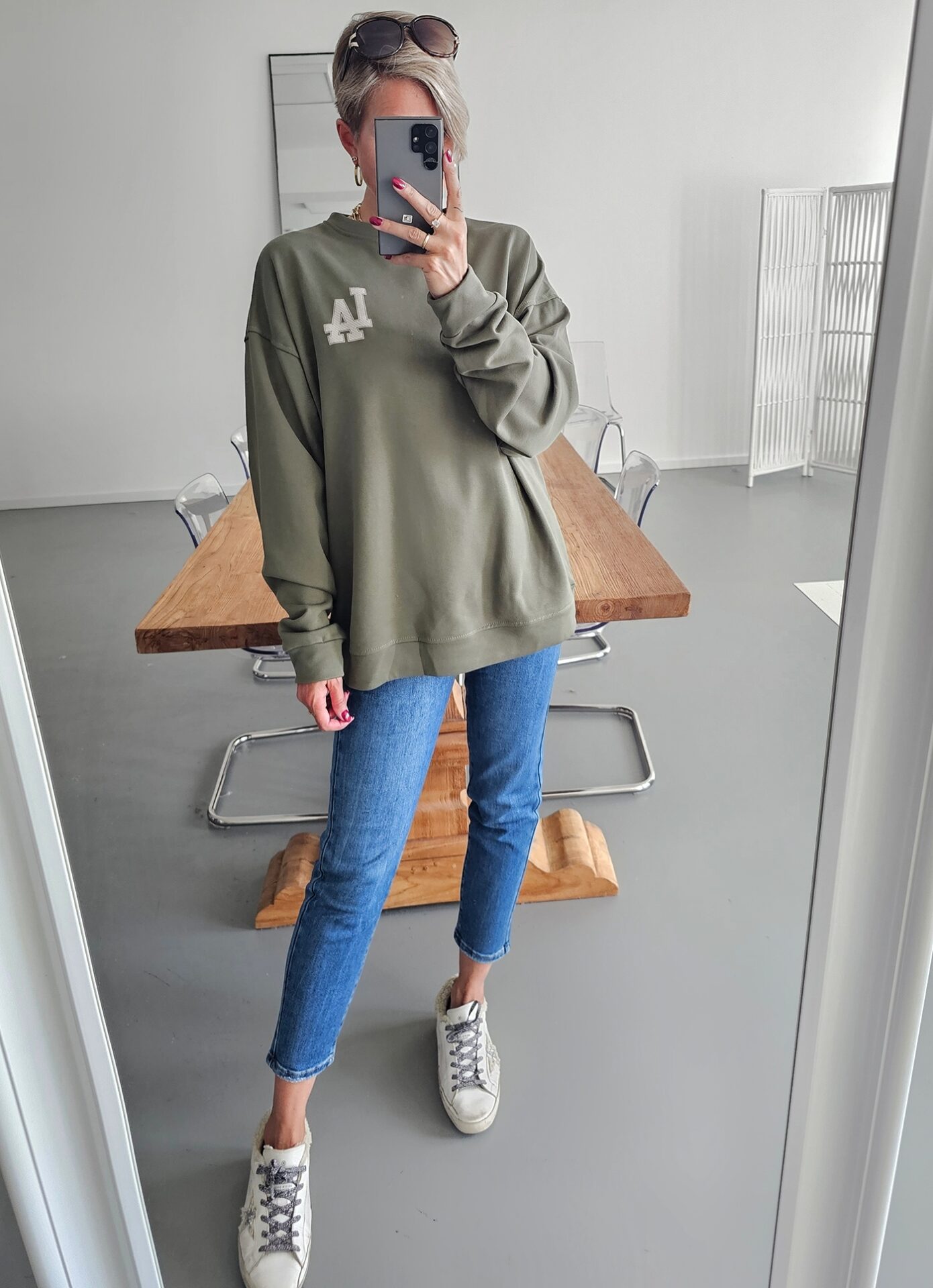SLIM Mom Jeans CARMEN dark blue