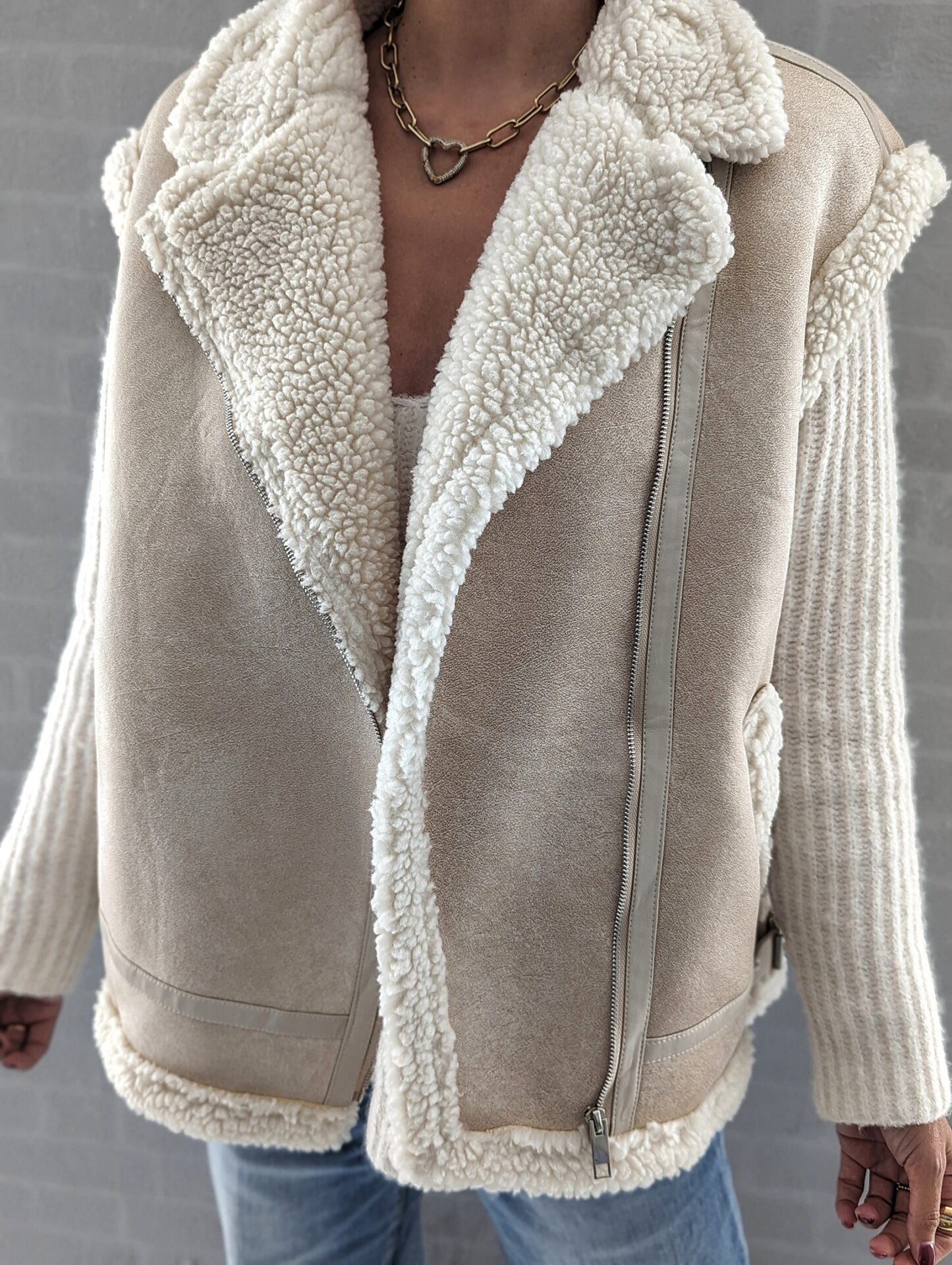 Coole Weste in Lammfelloptik GREENLAND – beige