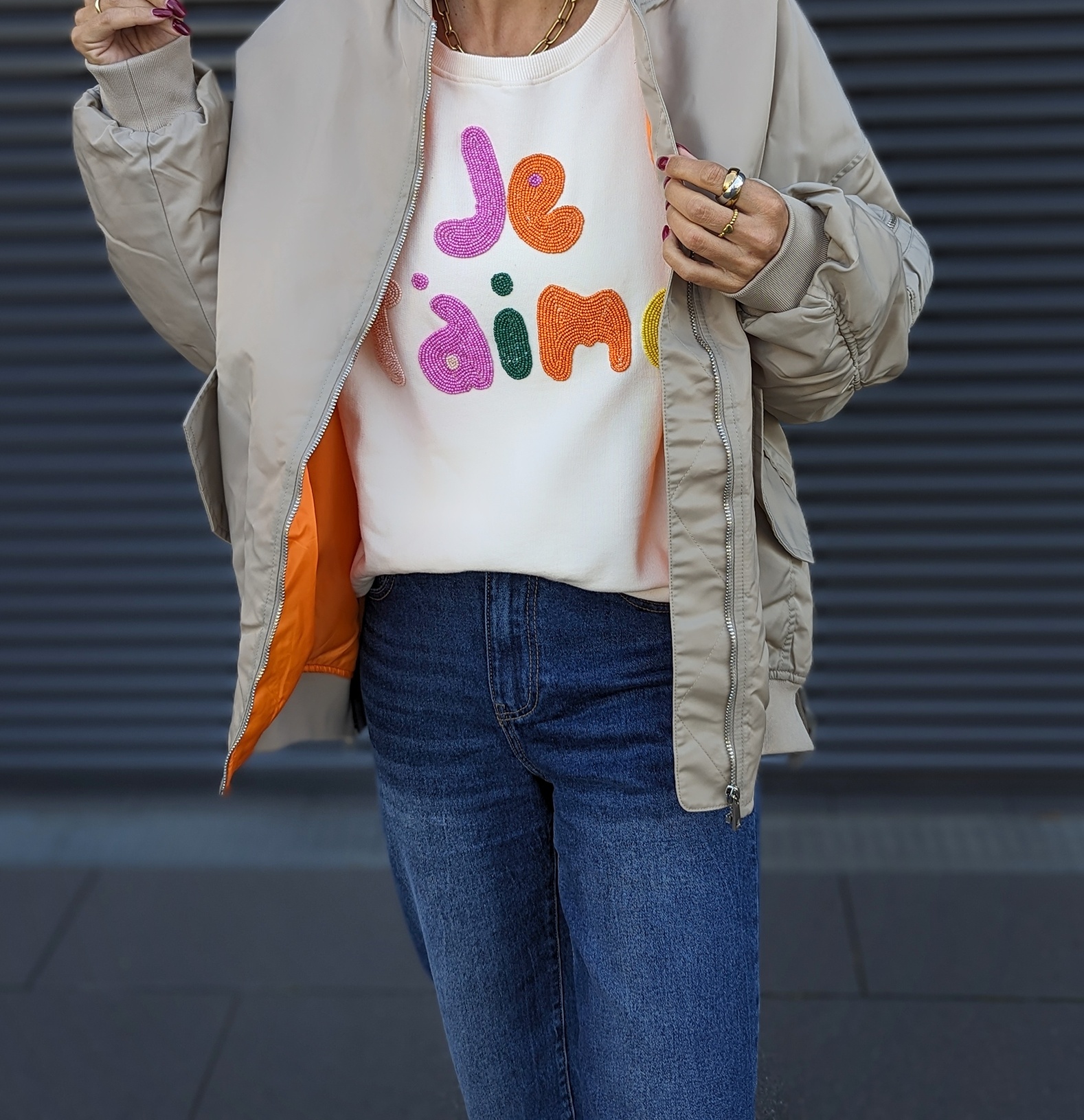 Oversize Bomberjacke LAZE AROUND – versch. Farben