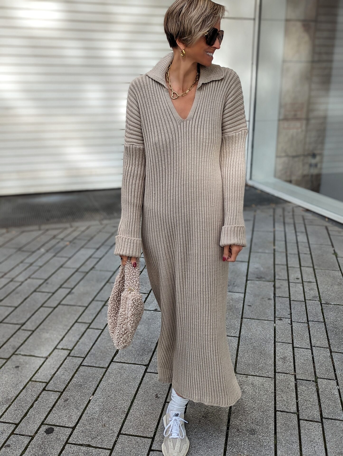 Strickkleid WARM UP – versch. Farben