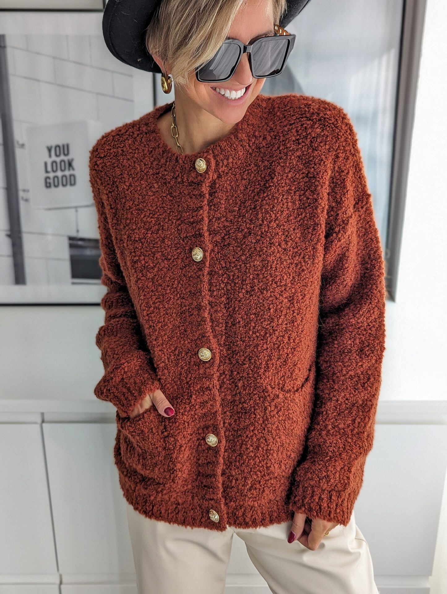 Strickcardigan mit Knöpfen MISS BEAUTY – versch. Farben