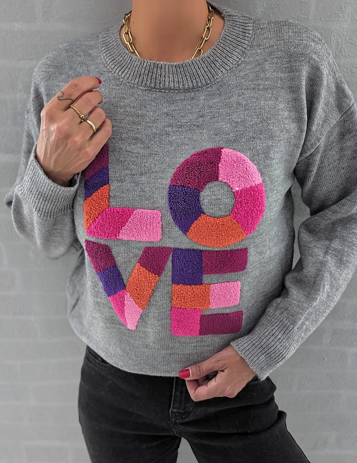 Strickpullover ALL YOU NEED IS LOVE – versch. Farben