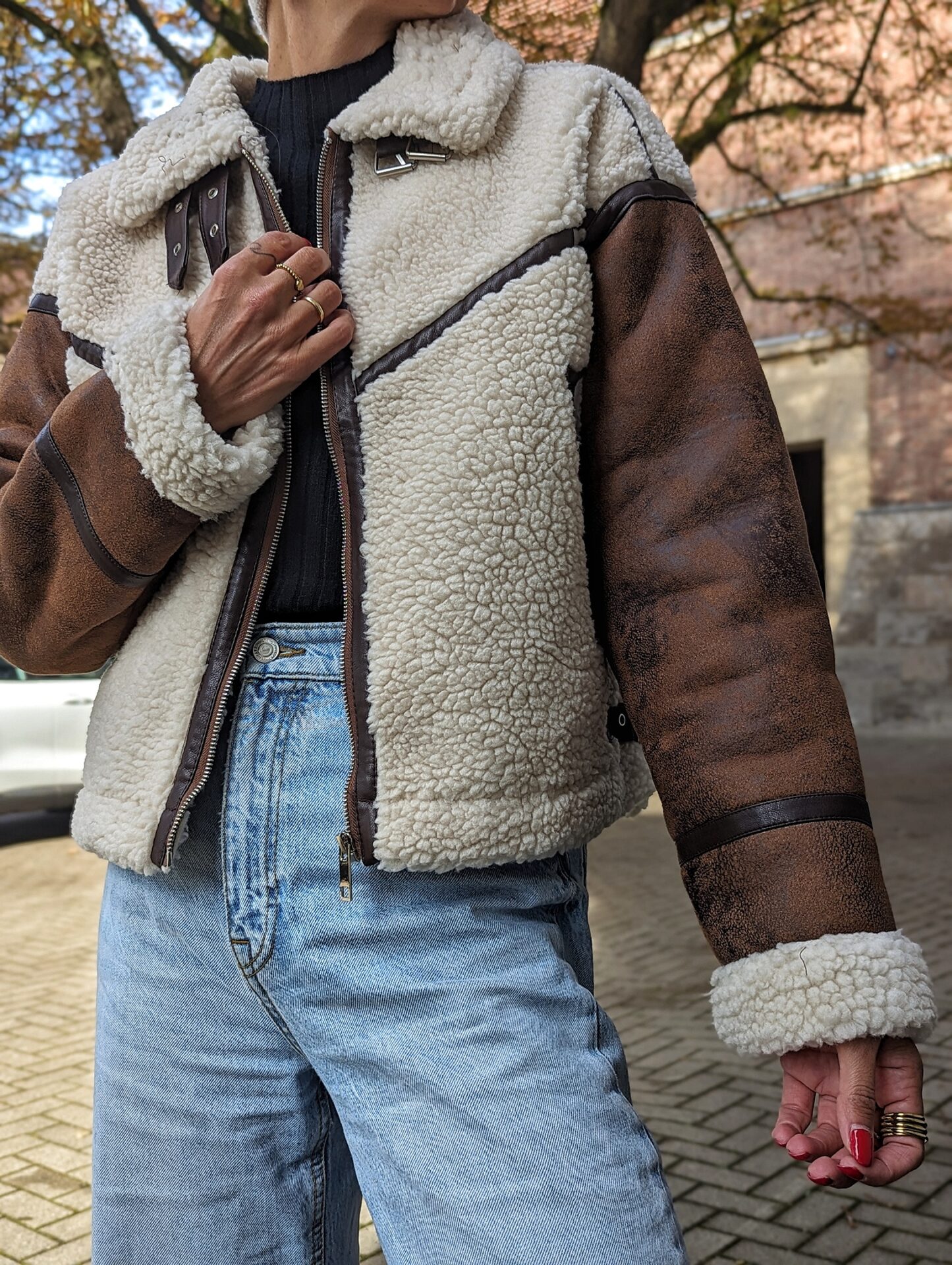 Oversize Jacke Suede LOWRIDER – braun