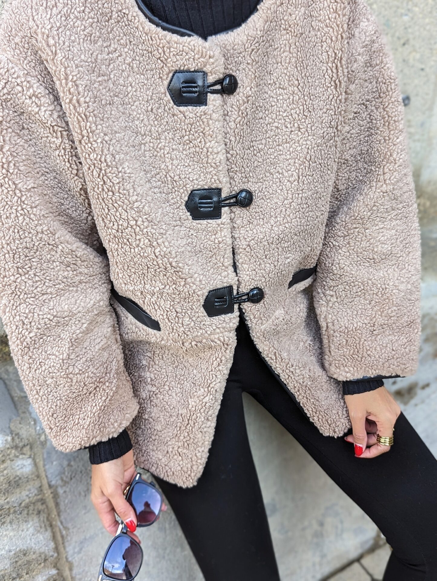 kuschelige TEDDYJACKE EUPHORIA – camel