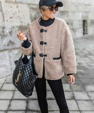 kuschelige TEDDYJACKE EUPHORIA – camel
