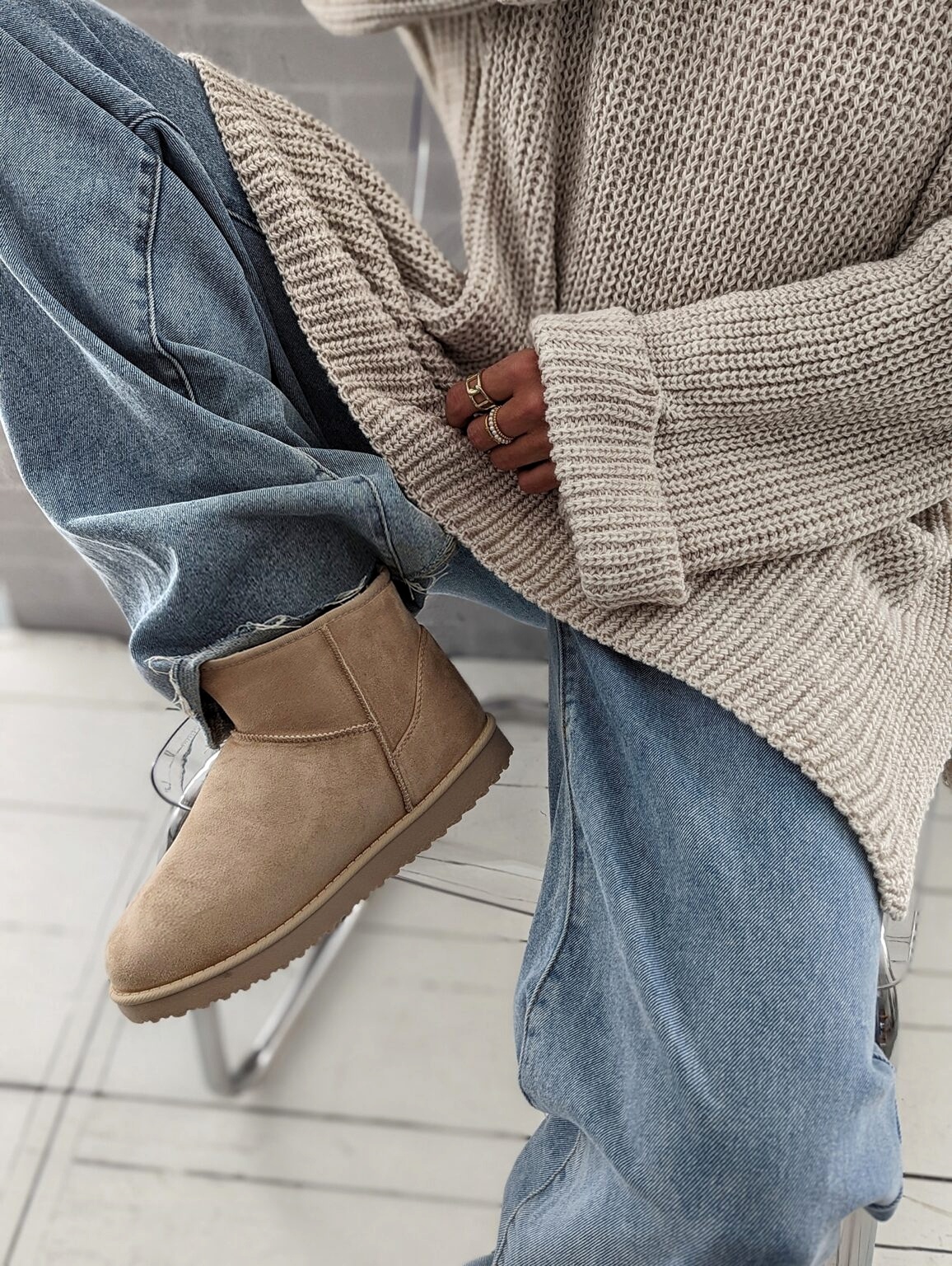 Boots SLIDE IN RELOADED – beige