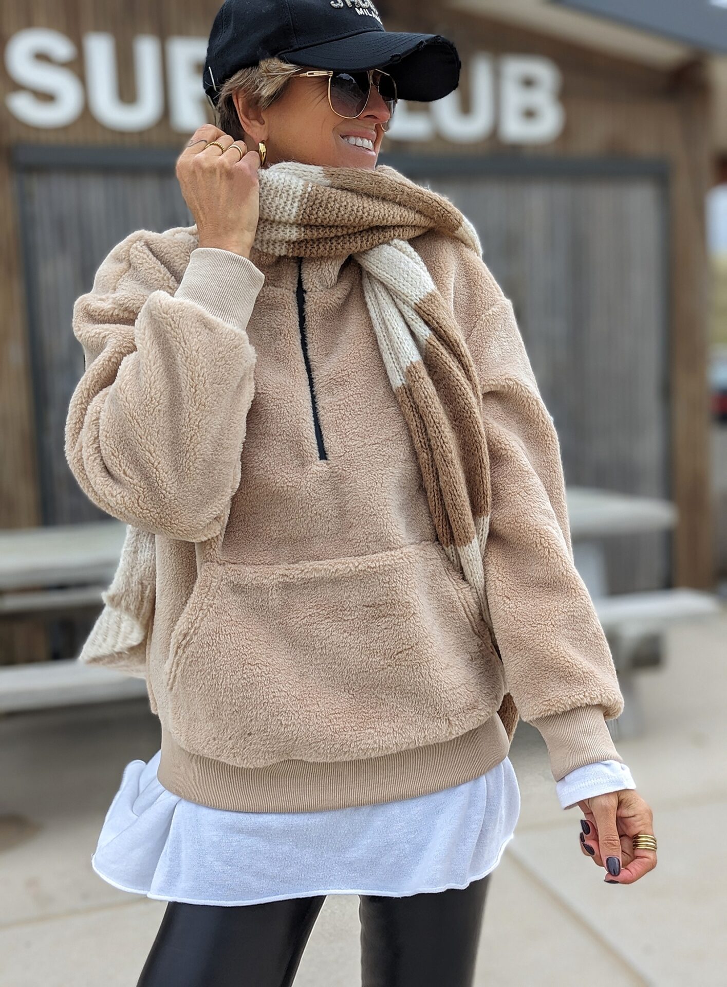 Teddy ZIP UP – camel