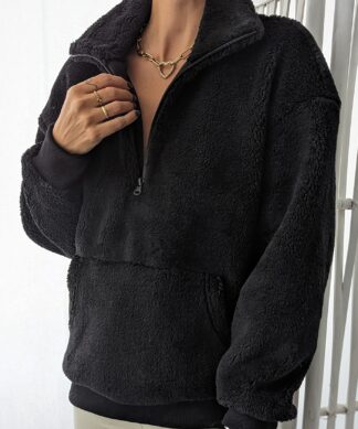 Teddy ZIP UP – schwarz