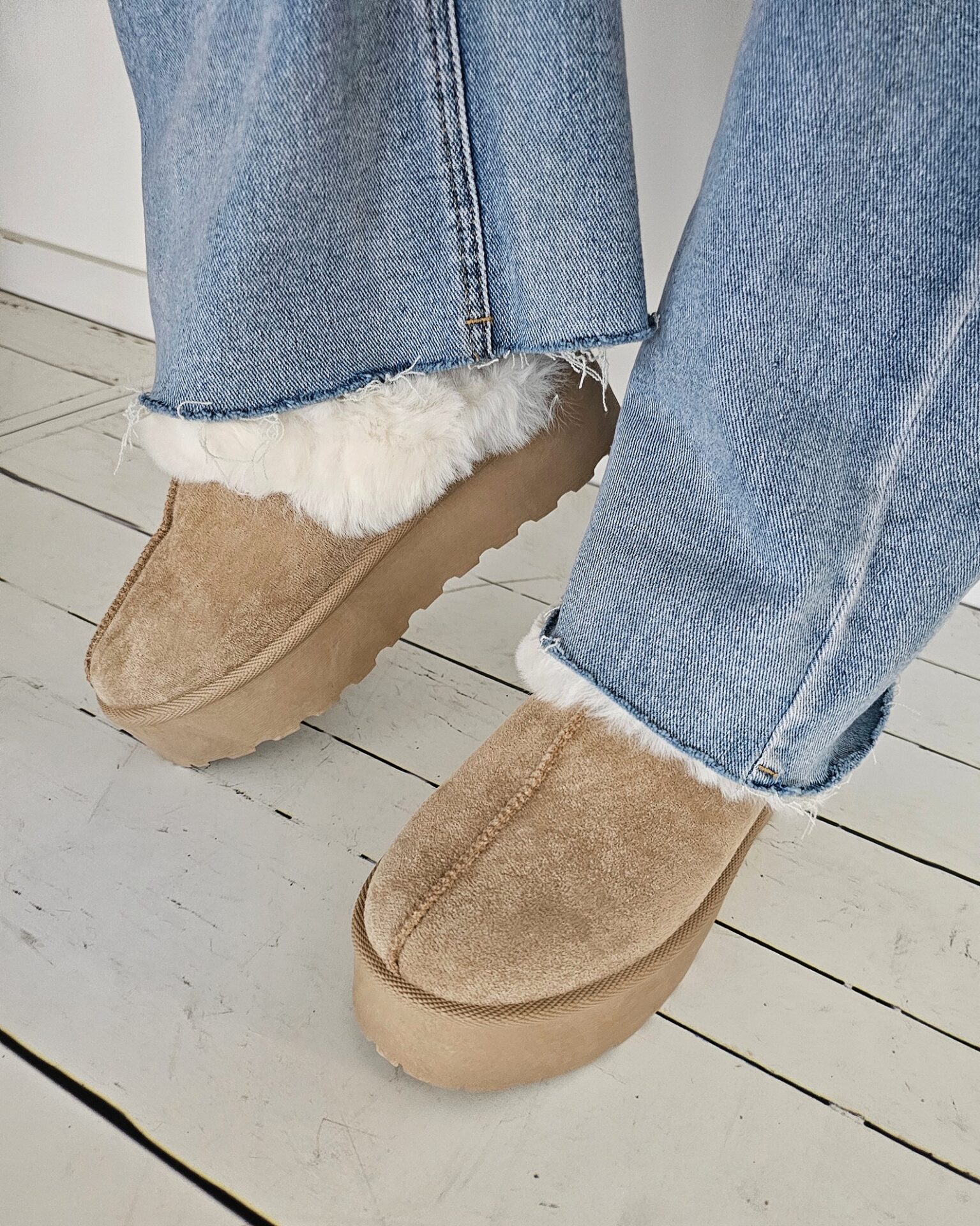 Slipboots PLATFORM SLING  – beige