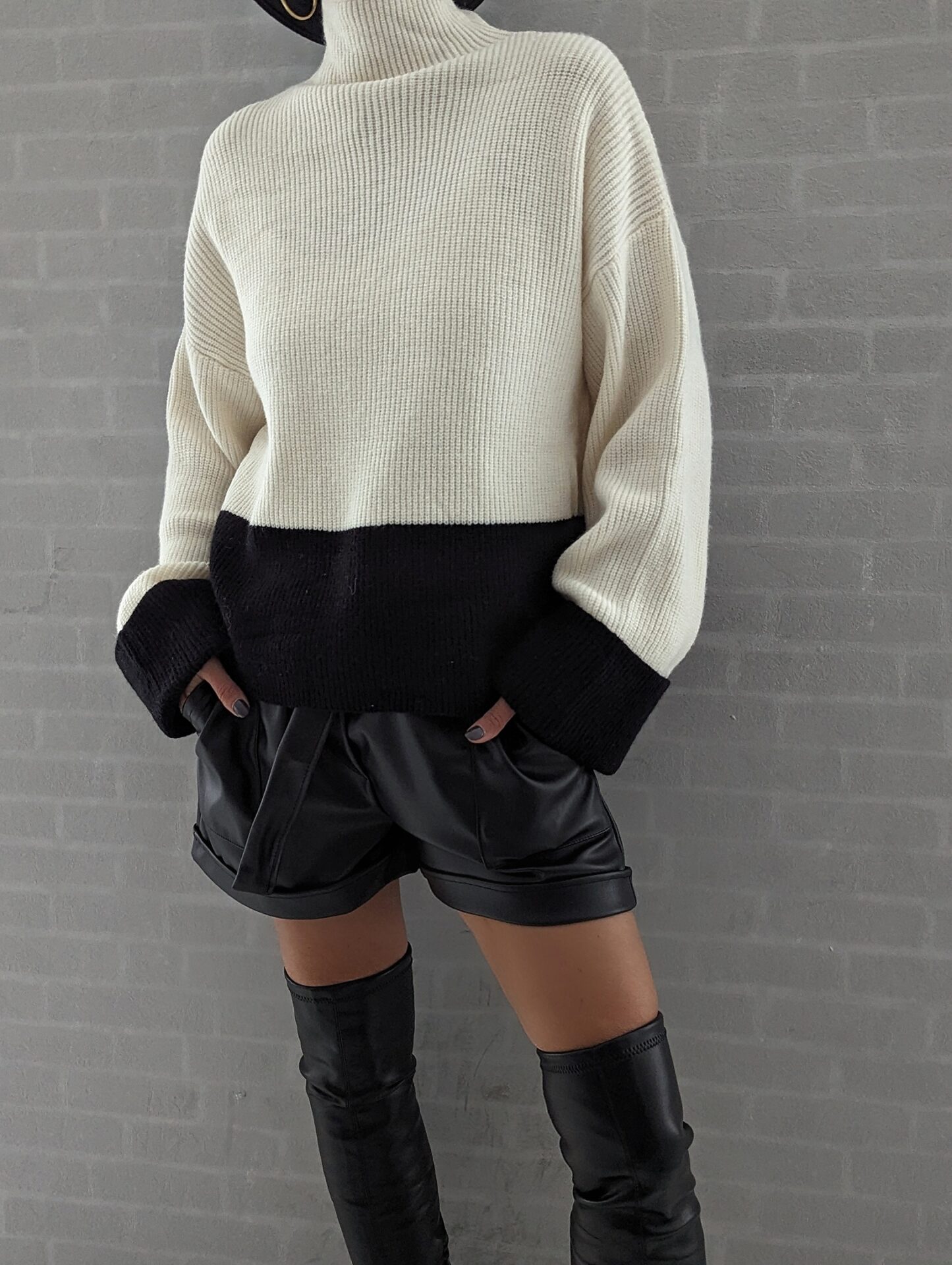 Rollkragenpullover BLOCKED