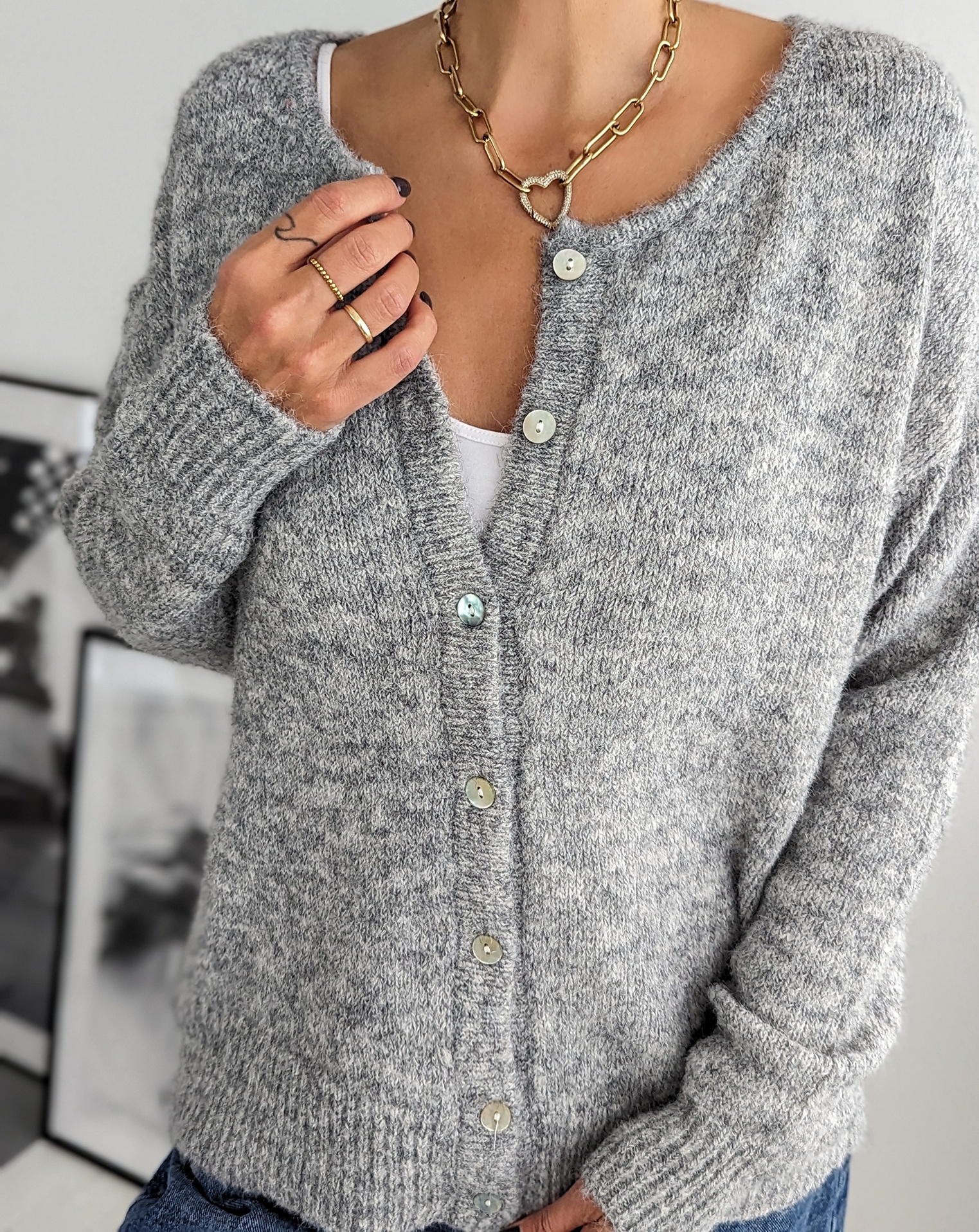 Cardigan BUTTON DOWN – versch. Farben