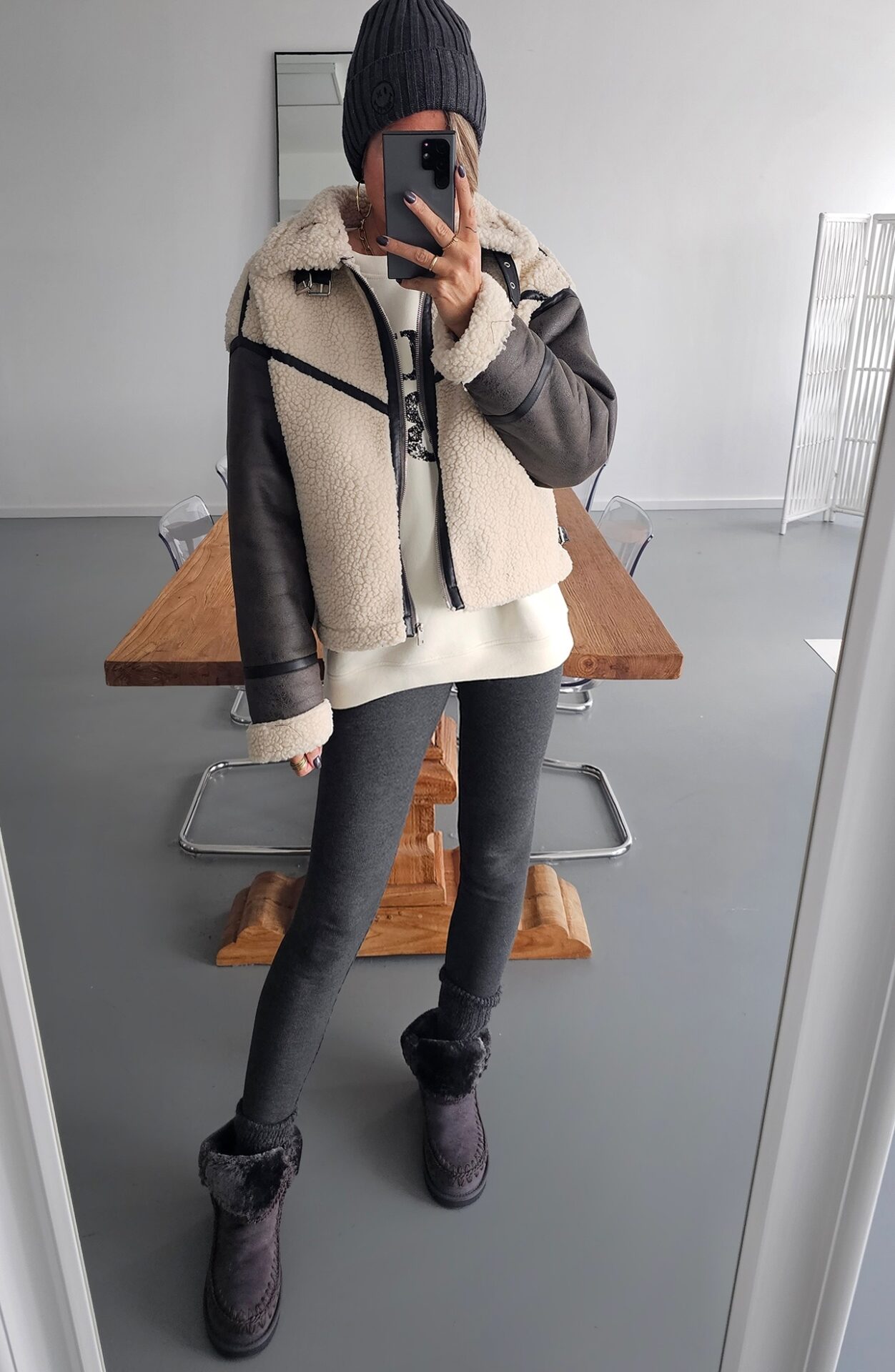 Oversize Jacke Suede LOWRIDER – anthrazit