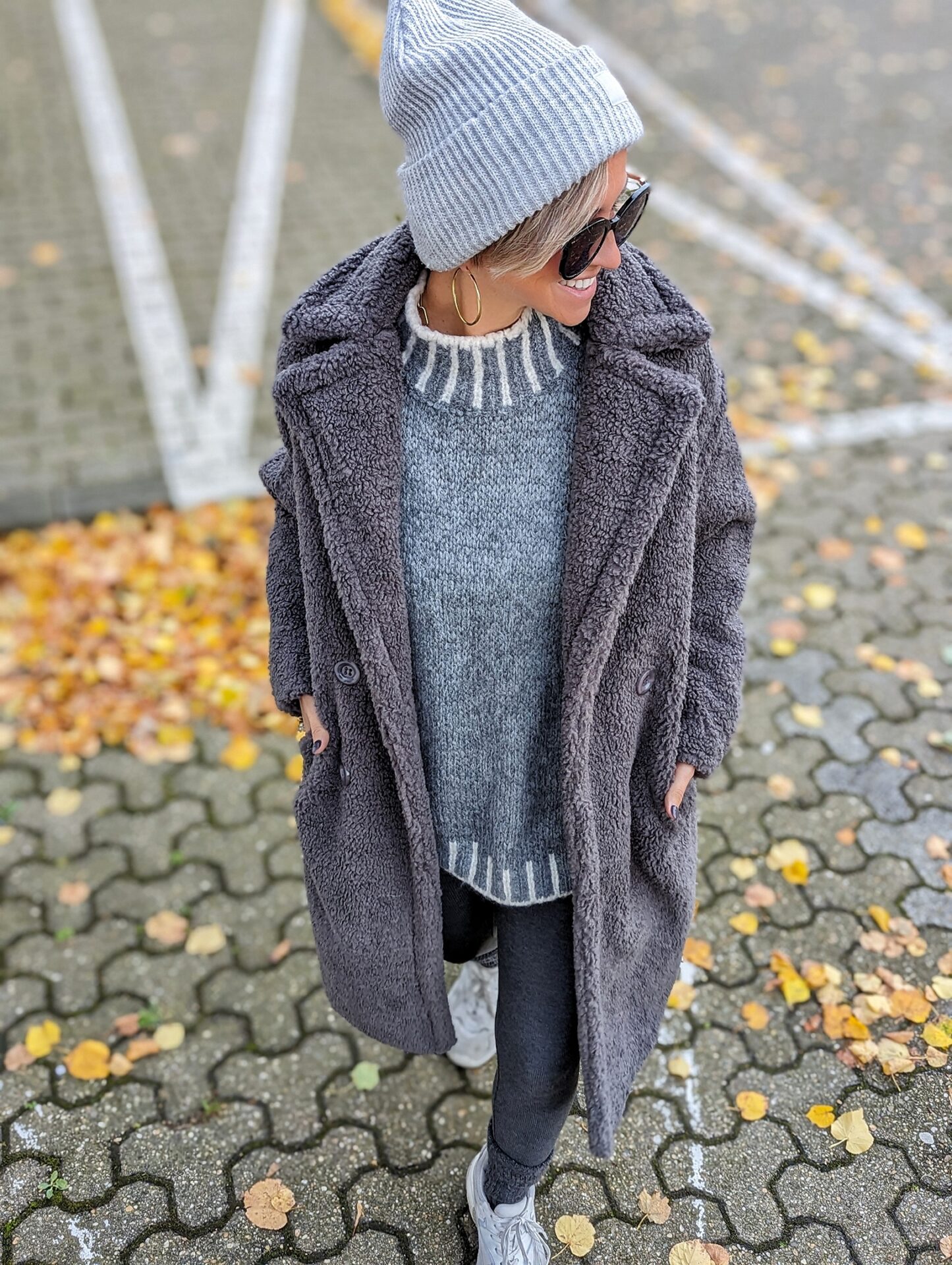 Strickpullover MIT STEHKRAGEN  – STRIPPED CUFF – versch. Farben