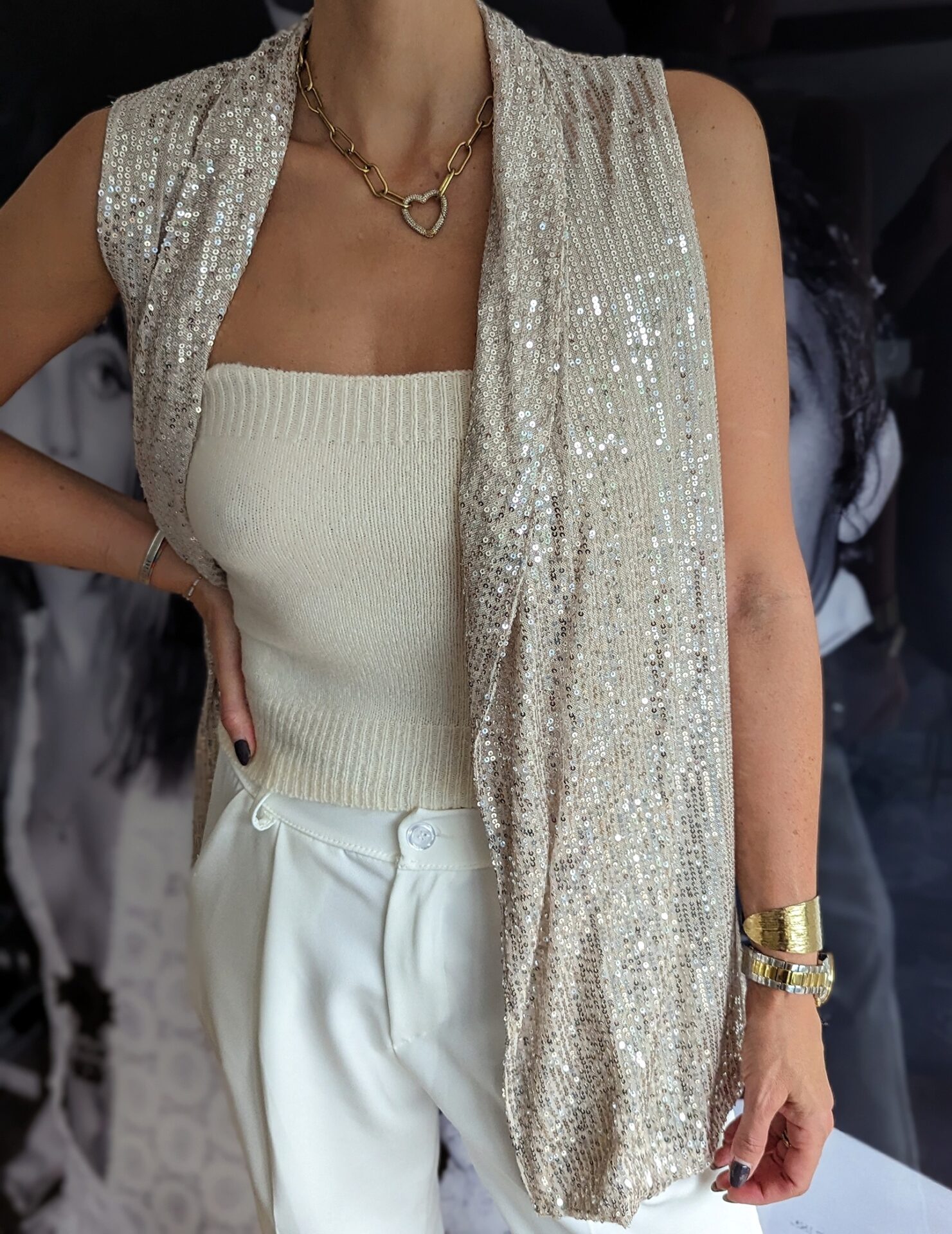 Pailettenweste SEE MY VEST – versch. Farben
