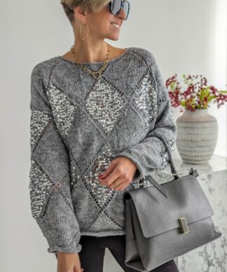Strickpullover SEQUIN PATTERN- versch. Farben