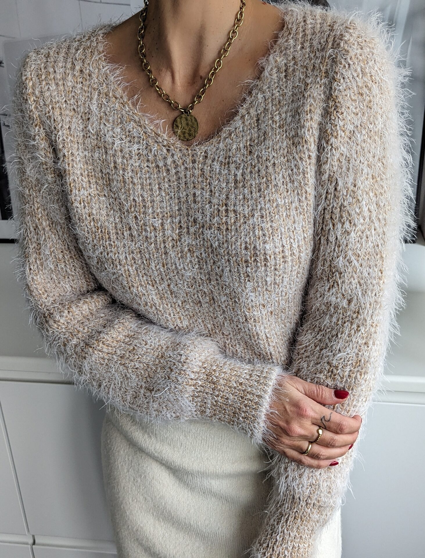 Strickpullover TAZZY – beige