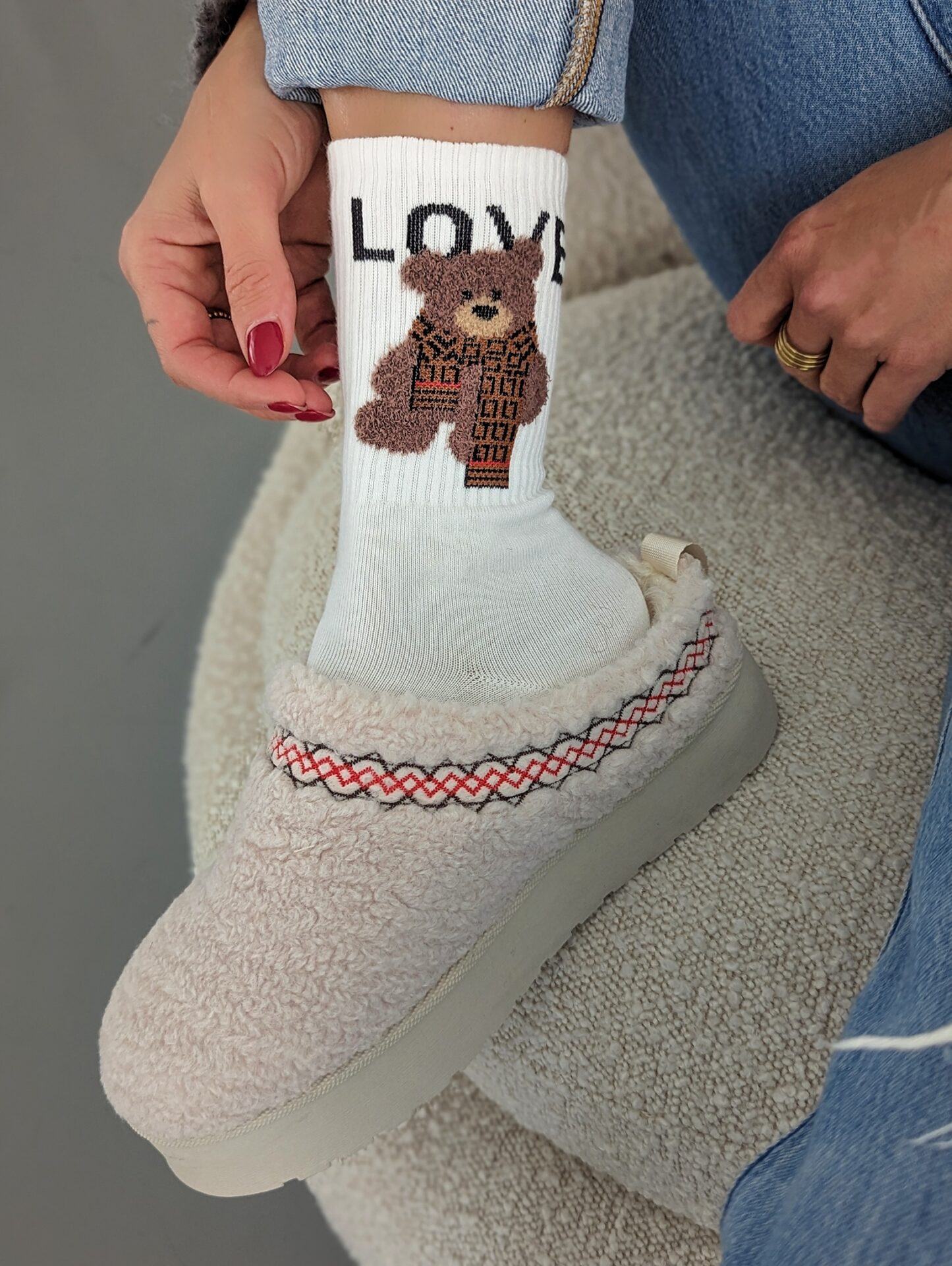 Socke LOVE BEAR – versch Farben
