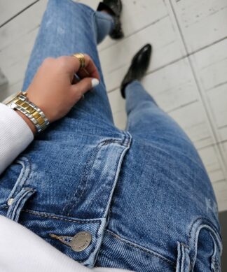Skinny Jeans LEONA midblue crop