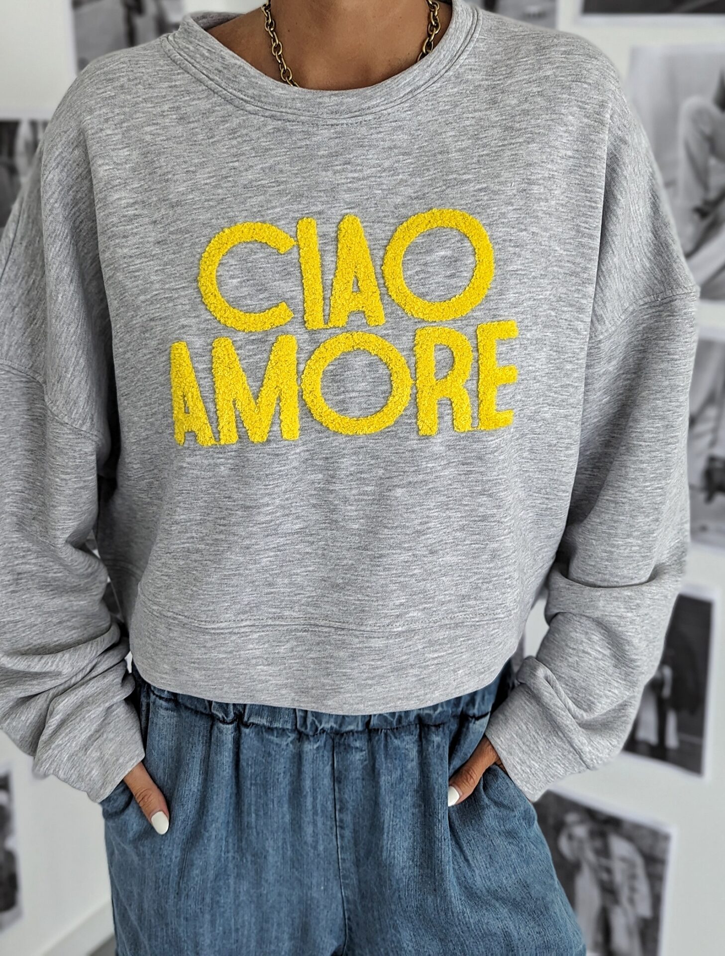 leichter Sweater – CIAO AMORE- versch. Farben