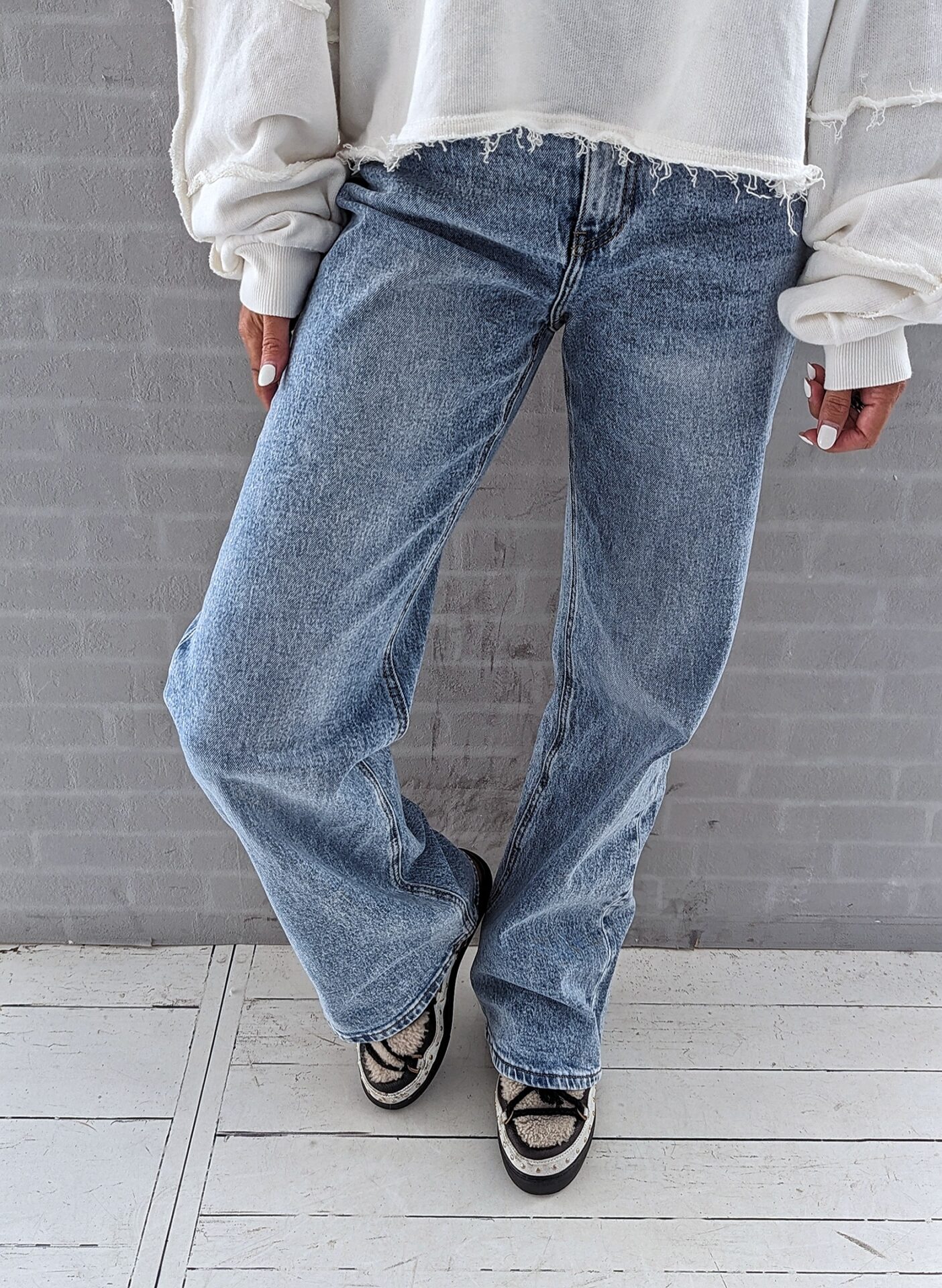 Wide Leg Jeans ROSEMARIE – mid blue