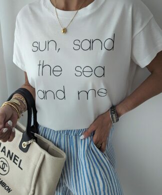 Shirt Sun, Sand, the Sea and ME – weiss