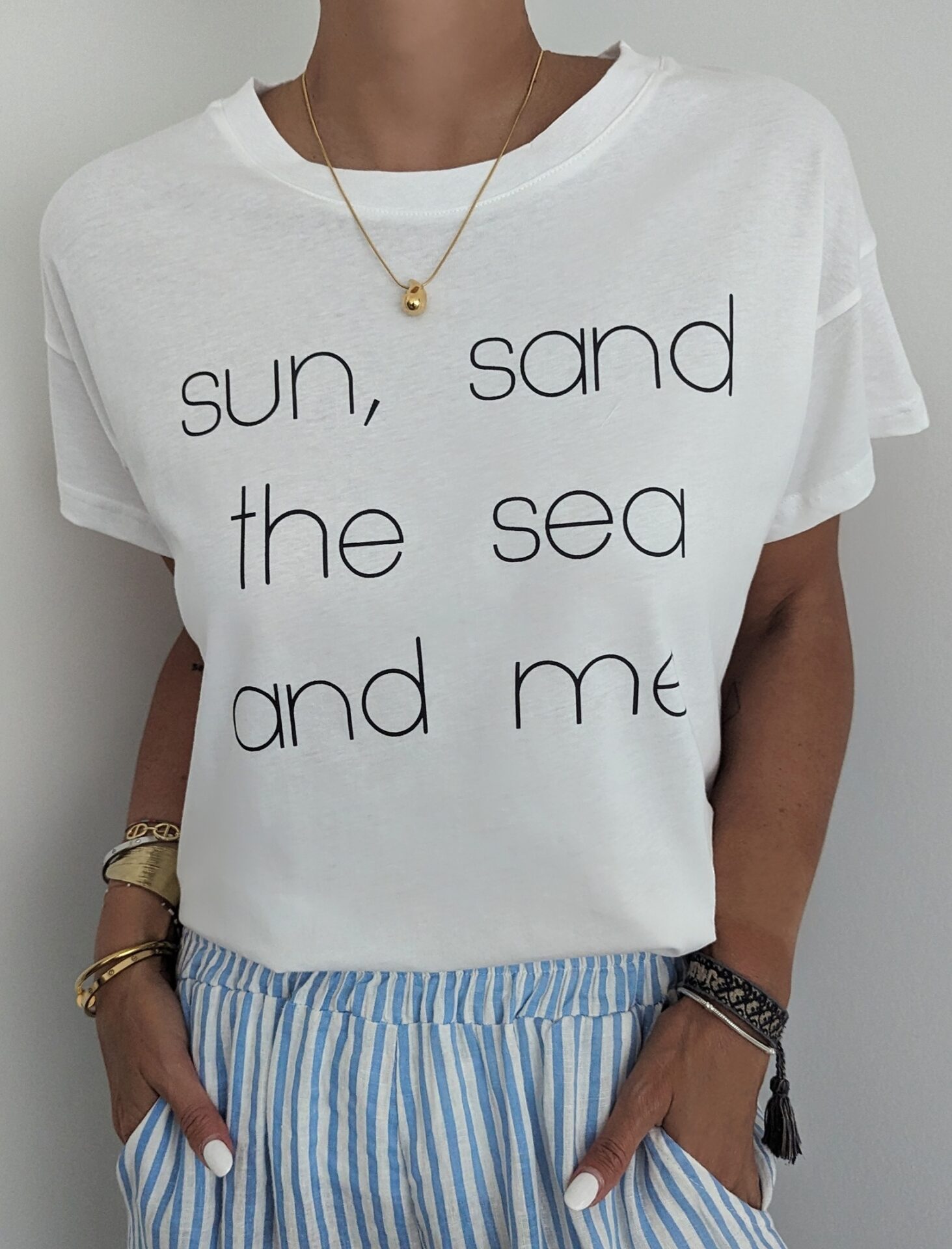 Shirt Sun, Sand, the Sea and ME – weiss