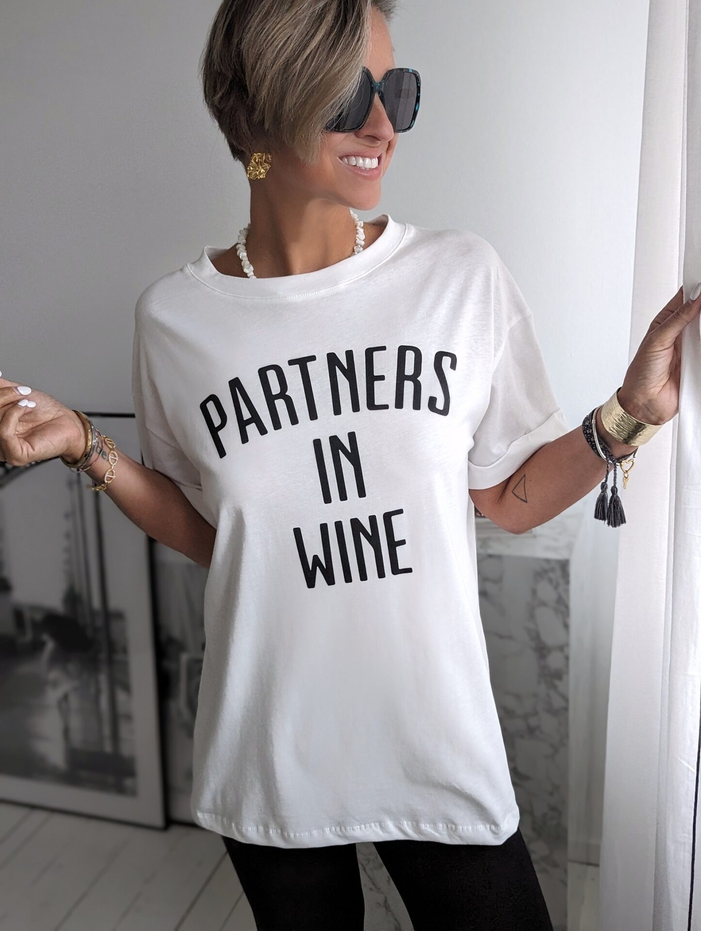 Shirt PARTNERS IN WINE – weiss