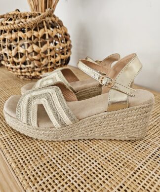 Sandale mit Keilabsatz- EVERY SUMMER – beige