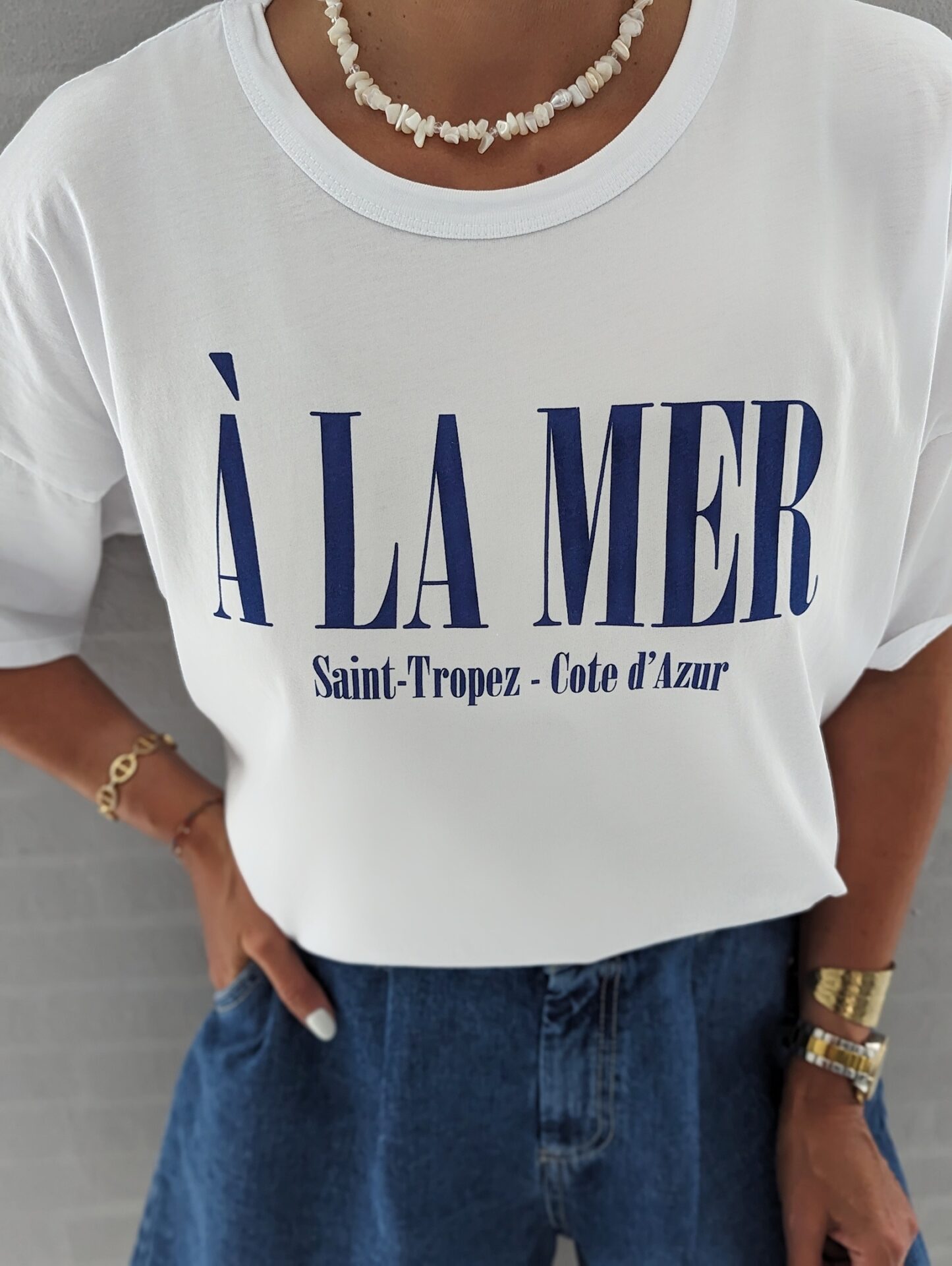 Lässiges T-Shirt A LA MER  – versch. Farben